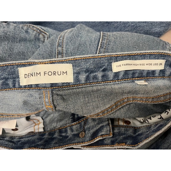 Denim Forum Blue Flare & Wide Leg Jeans - Picture 5 of 10